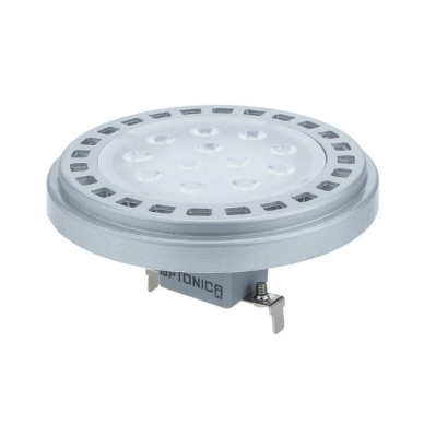 Kierunkowa lampa LED G53 Optonica SP15-A3 | w kształcie dysku | 12 W | 4500 K | 960 lm | 30° | 111 × 58 mm | srebrna | IP20
