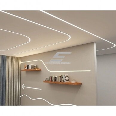 Sissekeevitatud paindlik profiil LED ribadele | krohvitav (krohvi alla) | alumiinium | 3m 3 Sissekeevitatud paindlik profiil LED ribadele | krohvitav (krohvi alla) | alumiinium | 3m 3