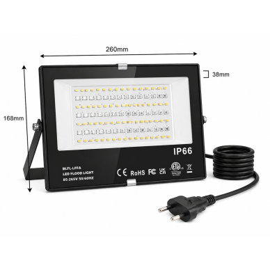 Viedais LED RGB āra prožektors | ar APP vadību | 30W | RGB + silti balta 2700K | IP66 | 7900lm | alumīnija korpuss 2