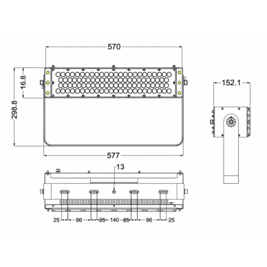 Naświetlacz LED RGB | 250W | sterowanie DMX | 96x3W | IP65 | AC 100–277V | 20°–90° | ściemnialny | do oświetlenia zewnętrznego, elewacji i architektonicznego 2 Naświetlacz LED RGB | 250W | sterowanie DMX | 96x3W | IP65 | AC 100–277V | 20°–90° | ściemnialny | do oświetlenia zewnętrznego, elewacji i architektonicznego 2