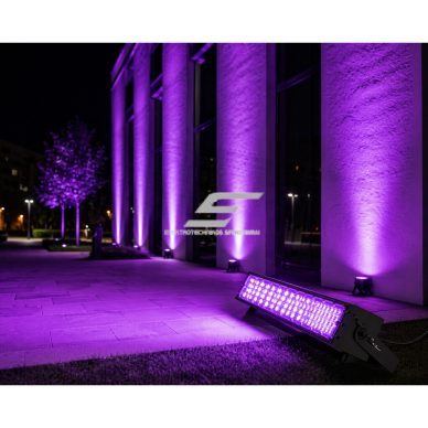 Naświetlacz LED RGB | 250W | sterowanie DMX | 96x3W | IP65 | AC 100–277V | 20°–90° | ściemnialny | do oświetlenia zewnętrznego, elewacji i architektonicznego 3