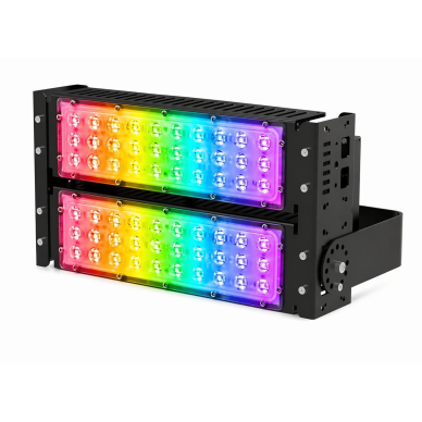 LED RGB prožektor | 100W | 2740lm | IP65 | AC100–277V | kaugjuhtimispult | 60°/90° | sise- ja välisdekoratiivvalgustuseks