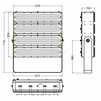 Светодиодный RGB прожектор | 1000W | управление DMX | 384x3W | IP65 | AC 100–277V | 20°–90° | диммируемый | для уличного, фасадного и архитектурного освещения 3 Светодиодный RGB прожектор | 1000W | управление DMX | 384x3W | IP65 | AC 100–277V | 20°–90° | диммируемый | для уличного, фасадного и архитектурного освещения 3