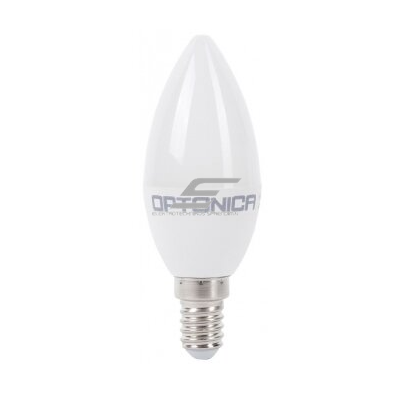 LED spuldze E14 | sveces forma | 5.5W | 4000K | 450lm | 180° | 37 x 100 mm | balta | IP20 | Optonica SP6-A8
