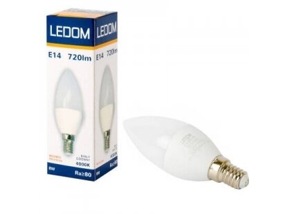 LED lemputė | žvakė E14 | 8W | 4000K | 720lm | LEDOM | 5907777471222 1