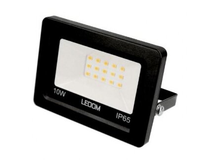 LED lauko teritorijos prožektorius | 10W | 230V | 4000K | 800lm | IP65 | SMD | juodas | LEDOM | 5907777470393