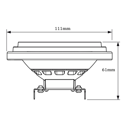 Lampa LED G53 | 14,8W | 12VAC | 875lm | 3000K | 45° | Philips 2