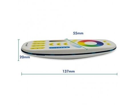 LED valdymo pultelis RGB +Šiltai/šaltai balta | 4 kanalai | Mi Light | 2029138200050 1 LED valdymo pultelis RGB +Šiltai/šaltai balta | 4 kanalai | Mi Light | 2029138200050 1