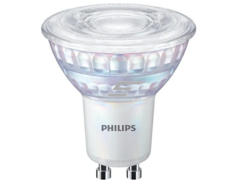 Kryptinė LED lemputė | stiklinė GU10 | 4W | 2700K | 345lm | 230V | Philips