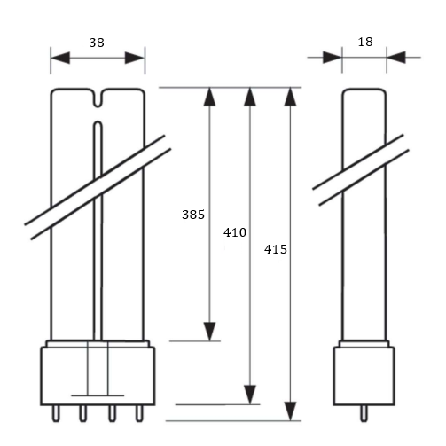 Ultraviolett | desinfitseeriv kompaktlamp UV-C | 2G11 | 36W | 106V | Philips 2 Ultraviolett | desinfitseeriv kompaktlamp UV-C | 2G11 | 36W | 106V | Philips 2