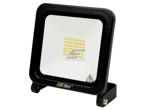 LED lauko teritorijos prožektorius | 30W | 230V | 6000K | 80lm/W | IP65 | juodas | LED line | PHOTON | 5907777476968