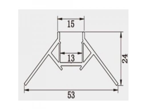 Profilis LED juostai | N-tipo | 3m | tinkuojamas (po tinku, gipsu) | 4772124005068 1 Profilis LED juostai | N-tipo | 3m | tinkuojamas (po tinku, gipsu) | 4772124005068 1