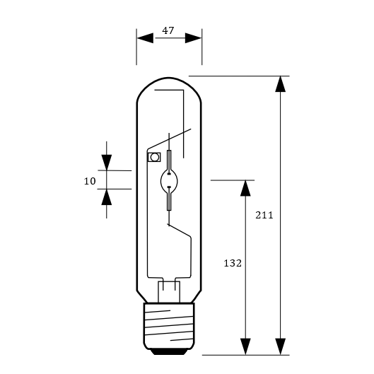 Metālu halogenīdu lampa E40 | 150W | 99V | 16400lm | 2800K | Philips 1 Metālu halogenīdu lampa E40 | 150W | 99V | 16400lm | 2800K | Philips 1