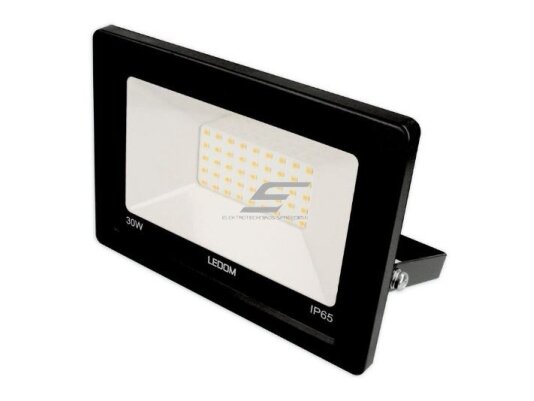 LED lauko teritorijos prožektorius | 30W | 230V | 4000K | 2400lm | IP65 | SMD | juodas | LEDOM LED lauko teritorijos prožektorius | 30W | 230V | 4000K | 2400lm | IP65 | SMD | juodas | LEDOM