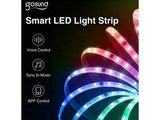 LED juostos komplektas su Wi-Fi valdikliu ir maitinimo šaltiniu | 24W | 5VDC | RGB | 10m | Smart Life | TUYA | Gosund | SL3 | 6972391282324 3 LED juostos komplektas su Wi-Fi valdikliu ir maitinimo šaltiniu | 24W | 5VDC | RGB | 10m | Smart Life | TUYA | Gosund | SL3 | 6972391282324 3