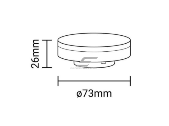 LED lemputė GX53 Optonica SP7-A1 | plokščios formos | 7 W | 4500K | 560 lm | 180° | 74 × 25 mm | balta | IP20 1
