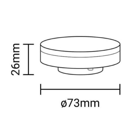 Żarówka LED GX53 Optonica SP7-A1 | płaska forma | 7 W | 4500K | 560 lm | 180° | 74 × 25 mm | biała | IP20 1