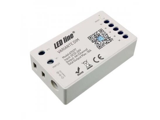 LED valdiklis | dimeris | 12-24V| 4x4A | vienos spalvos, | Wi-Fi | TUYA | VARIANTE +RF | LED line | 5907777471277 LED valdiklis | dimeris | 12-24V| 4x4A | vienos spalvos, | Wi-Fi | TUYA | VARIANTE +RF | LED line | 5907777471277