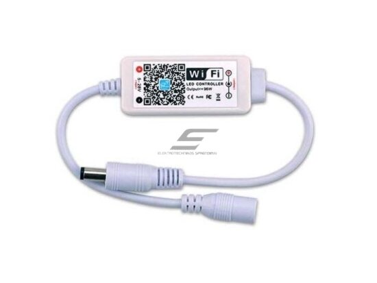 LED mini valdiklis | modulis | 5-24VDC | 46x19x8mm | 1 spalvos | 1 kanalas | ant laido | Wi-Fi