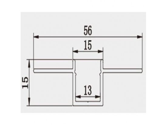 Profilis LED juostai | M-tipo | 3m | tinkuojamas (po tinku, gipsu) | 4772124005051 1