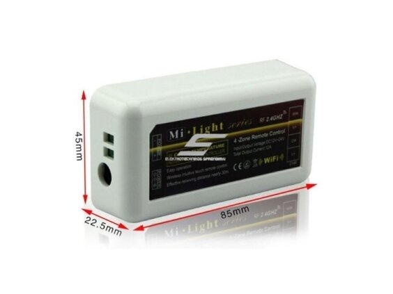 LED juostos valdymo sistemos imtuvas | 10A | 12-24VDC | 1 kanalas | Mi Light | 2027849300052 1 LED juostos valdymo sistemos imtuvas | 10A | 12-24VDC | 1 kanalas | Mi Light | 2027849300052 1
