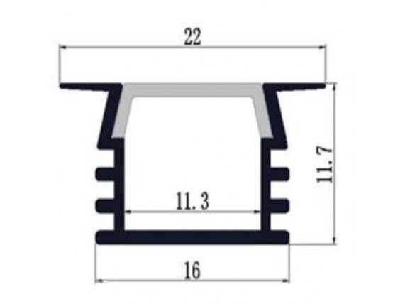 Profilis LED juostai | E-tipo | 3m | potinkinis | įleidžiamas 1 Profilis LED juostai | E-tipo | 3m | potinkinis | įleidžiamas 1
