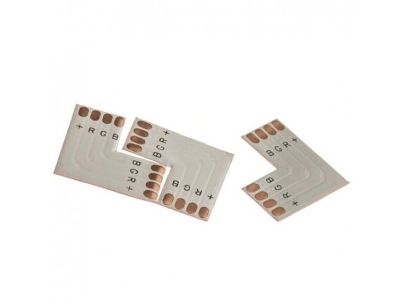 Kontaktas | jungtis LED RGB juostai | 12V | 4pin | 10mm | L tipo | lankstus