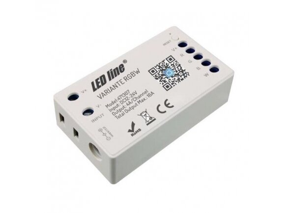 LED valdiklis | 12-24V| 4x4A | RGBW | Wi-Fi | TUYA | VARIANTE +RF | LED line LED valdiklis | 12-24V| 4x4A | RGBW | Wi-Fi | TUYA | VARIANTE +RF | LED line