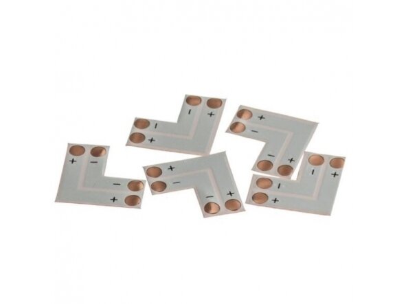 Kontaktas | jungtis LED juostai | 12V | 2pin | 8mm | L tipo | lankstus