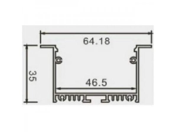 Profilis LED juostai | 3m | potinkinis | įleidžiamas | 4772124004993 2