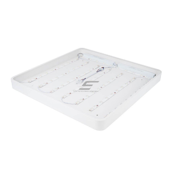 LED griestu gaismeklis | kvadrātveida | 64W | 3000K | 4800lm | 600 x 600 mm | virsapmetuma | balts | IP20 | Optonica PD64-A2  1