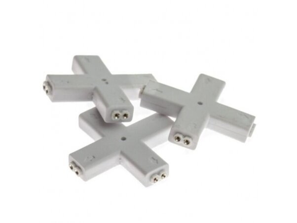 Kontaktas | jungtis LED juostai | 12V | 2pin | 8mm | X tipo | tvirtas Kontaktas | jungtis LED juostai | 12V | 2pin | 8mm | X tipo | tvirtas