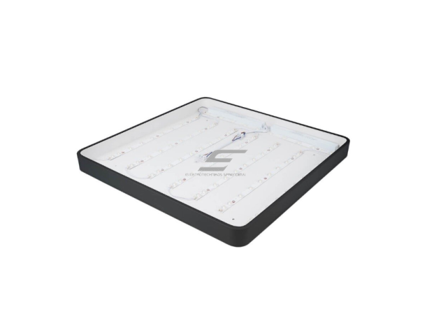 LED lubų šviestuvas | kvadratinis | 64W | 4500K | 4800lm | 600 x 600 mm | virštinkinis | juodas | IP20 | Optonica PD64-A2  1