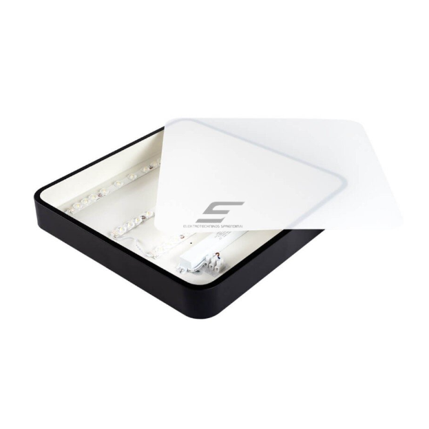 Oprawa sufitowa LED | Kwadratowa | 30W | 4500K | 2250lm | 380 x 380 mm | Natynkowa | Czarna | IP20 | Optonica PD30-A2 2