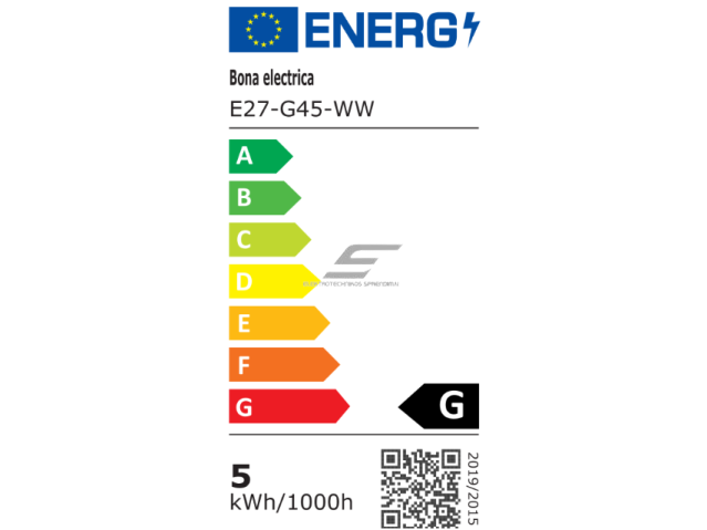 LED lemputė E27 | G45 | 5W | 3000K | 400lm 1