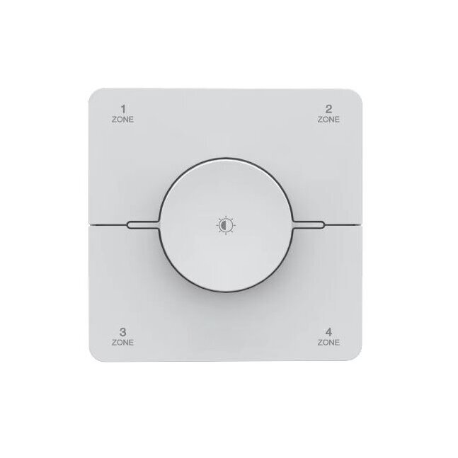 Wireless LED lighting dimmer controller | dimmer | brightness and color temperature control | CCT | 86x86mm | 4 zones | 2.4 GHz | white 1