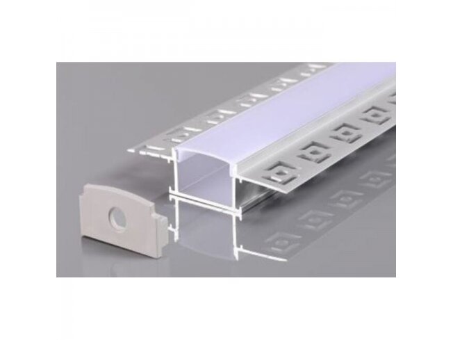 Profilis LED juostai | P-tipo | 3m | tinkuojamas (po tinku, gipsu) | 4772124005105