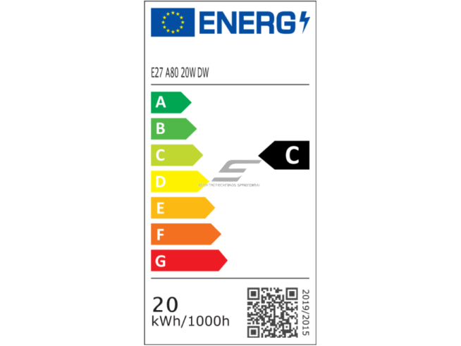LED lemputė | E27 | A80 | 20W | 3200lm | 4000K | 160 lm/W | intensyviam apšvietimui | EUROBELEUCHTUNG 1