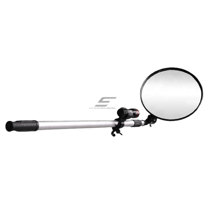 Teleskoopiline kontrollpeegel LED valgustiga | peegel Ø220mm | 64,5-112,5cm | alumiinium Teleskoopiline kontrollpeegel LED valgustiga | peegel Ø220mm | 64,5-112,5cm | alumiinium
