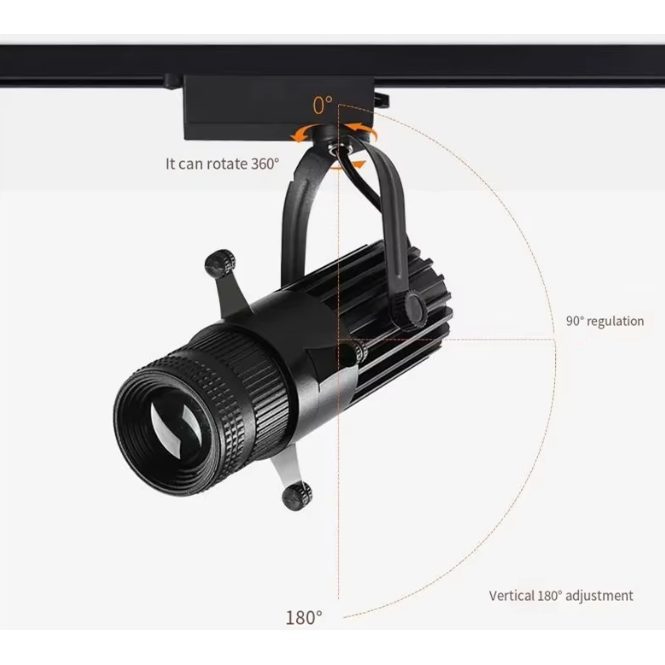 Kierunkowa oprawa sufitowa LED | COB | 7 W | 240 lm | regulowany kąt | ściemnialna | 3500 K | czarna | IP44 | aluminium 1 Kierunkowa oprawa sufitowa LED | COB | 7 W | 240 lm | regulowany kąt | ściemnialna | 3500 K | czarna | IP44 | aluminium 1