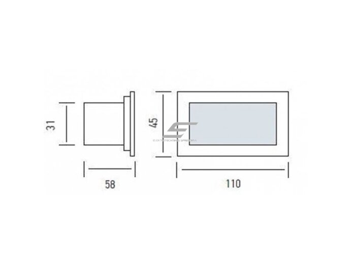 LED prevencinis įleidžiamas šviestuvas | 1,2W | 230V | mėlynos šviesos | 60lm | 110x45x58mm | narkotinių medžiagų prevencijai | IP54 | Horoz | HL954L BLUE | 8699303411624 1