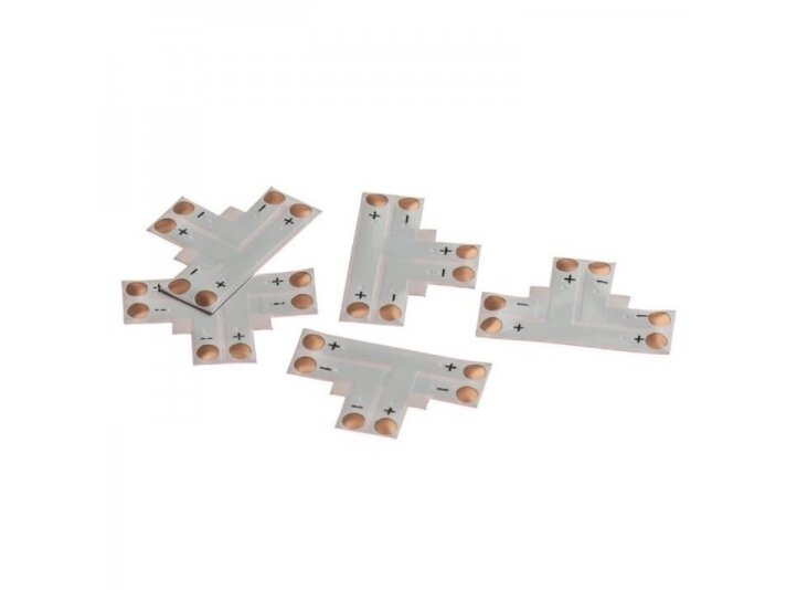 Kontaktas | jungtis LED juostai | 12V | 2pin | 10mm | T tipo | lankstus Kontaktas | jungtis LED juostai | 12V | 2pin | 10mm | T tipo | lankstus