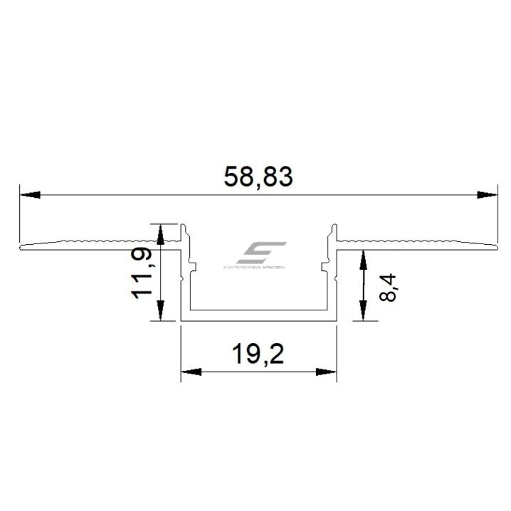 Sissekeevitatud paindlik profiil LED ribadele | krohvitav (krohvi alla) | alumiinium | 3m 2 Sissekeevitatud paindlik profiil LED ribadele | krohvitav (krohvi alla) | alumiinium | 3m 2