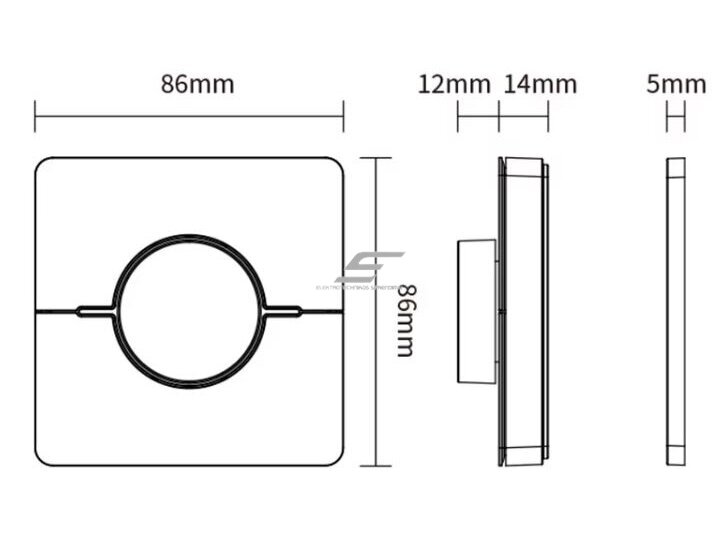 Belaidis LED apšvietimo pritemdymo valdiklis | dimeris | ryškumo ir spalvinės temperatūros valdymas | CCT | 86x86mm | 4 zonos | 2,4GHz | juodas 4