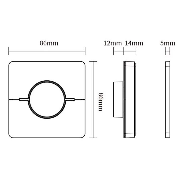 Wireless LED lighting dimmer controller | dimmer | brightness and color temperature control | CCT | 86x86mm | 4 zones | 2.4 GHz | white 4 Wireless LED lighting dimmer controller | dimmer | brightness and color temperature control | CCT | 86x86mm | 4 zones | 2.4 GHz | white 4