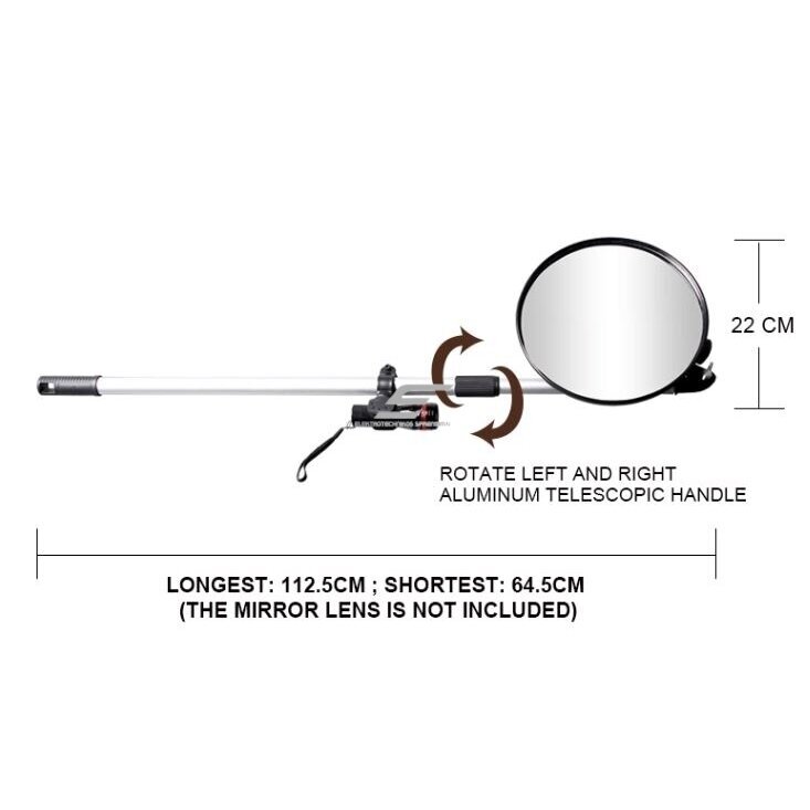 Teleskoopiline kontrollpeegel LED valgustiga | peegel Ø220mm | 64,5-112,5cm | alumiinium 3 Teleskoopiline kontrollpeegel LED valgustiga | peegel Ø220mm | 64,5-112,5cm | alumiinium 3