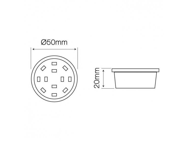 LED lemputė | MR16 | 5W | 220-260V | 4000K | 400lm | Ø50x20mm | keramikinė | LED Line | 5901583247293 1