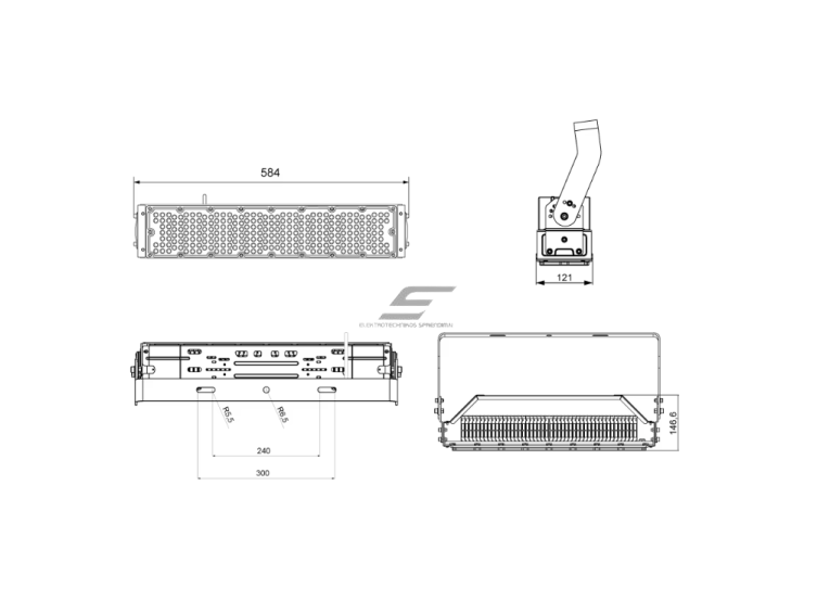 LED prožektorius | RGB / RGBW / RGBCW | 200W | 18000 lm | 20–90° kampas | RF nuotolinis valdymas | IP65 | lauko apšvietimas parkams, pastatams, reklamoms 3
