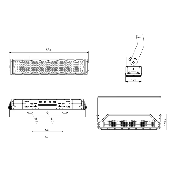 LED прожектор | RGB / RGBW / RGBCW | 200W | 18000 лм | угол 20–90° | RF дистанционное управление | IP65 | наружное освещение для парков, зданий, рекламы 3