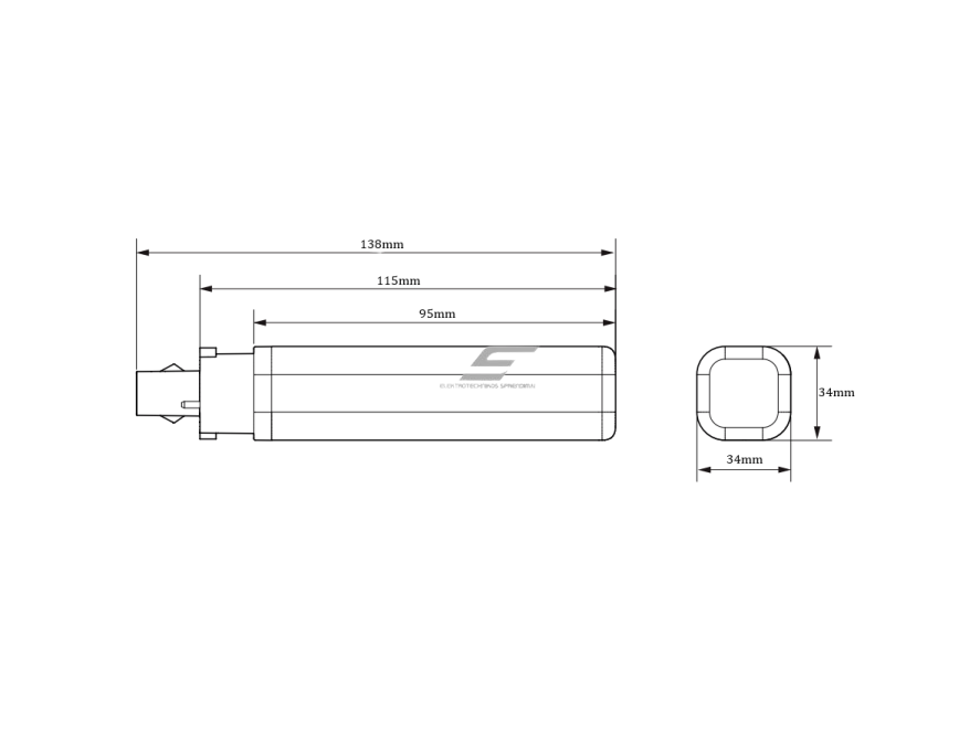 LED lemputė G24d-1 | 5,9W | 230V | 600lm | 3000K | analogas (liuminescencinė-kompaktinė lempa 13W) | Philips 1 LED lemputė G24d-1 | 5,9W | 230V | 600lm | 3000K | analogas (liuminescencinė-kompaktinė lempa 13W) | Philips 1